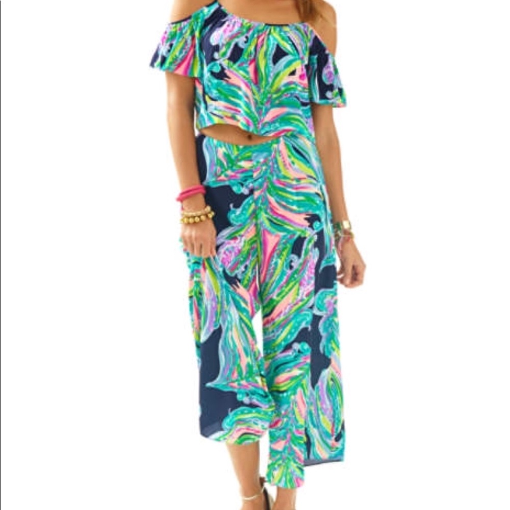 Lily Pulitzer Posy Gaucho set:NWOT